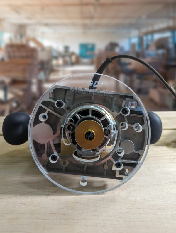 3/8″ Thick 5.75" Circle baseplate upgrade with bushing compatibility for Dewalt DNP612 plunge base - Image 2