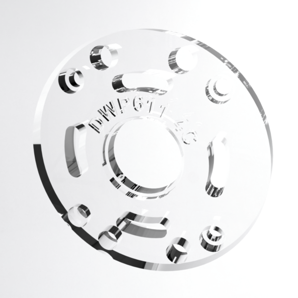 3/8″ Thick 4" Circle baseplate upgrade with bushing compatibility for Dewalt DWP611/DCW600/PC450 - Image 3