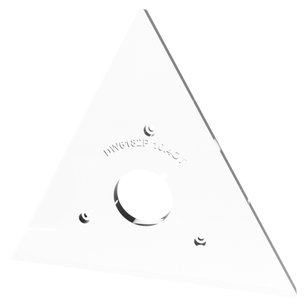 3/8″ Thick 10.4" Triangle baseplate upgrade with 2" opening for Dewalt 6182 plunge base - Image 4