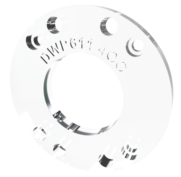 3/8″ Thick 4″ Circle baseplate upgrade with 2" opening for Dewalt DWP611/DCW600/PC450 - Image 4