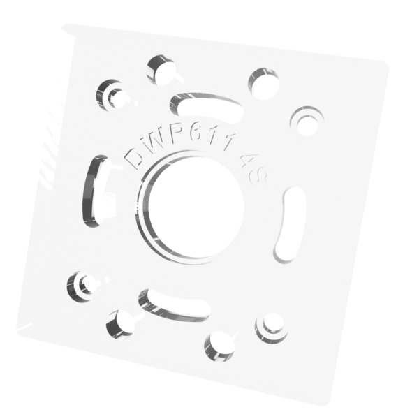 3/8″ Thick 4" Square baseplate upgrade with bushing compatibility for Dewalt DWP611/DCW600/PC450 - Image 4