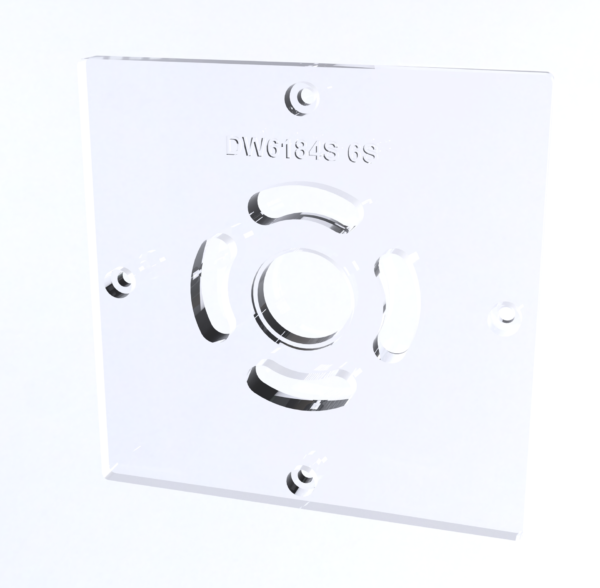 3/8″ Thick 6" Square baseplate upgrade with bushing compatibility for Dewalt 6184 fixed base - Image 4