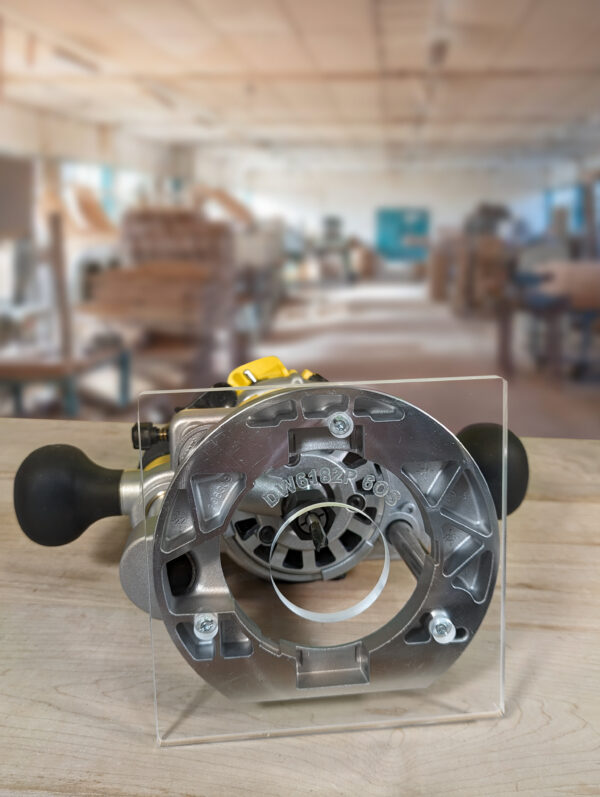 3/8″ Thick 6" Square baseplate upgrade with 2" opening for Dewalt 6182 plunge base - Image 3