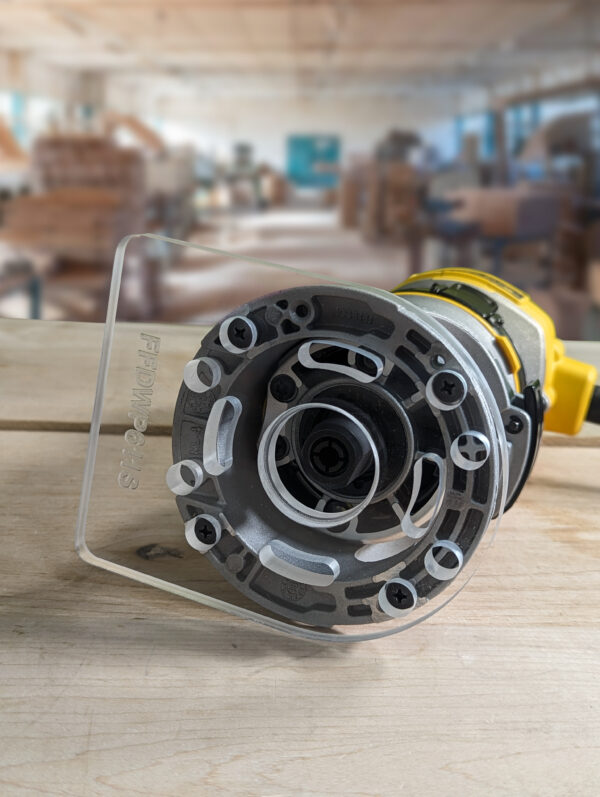 3/8" Thick original baseplate upgrade with bushing compatibility for Dewalt DWP611/DCW600/PC450