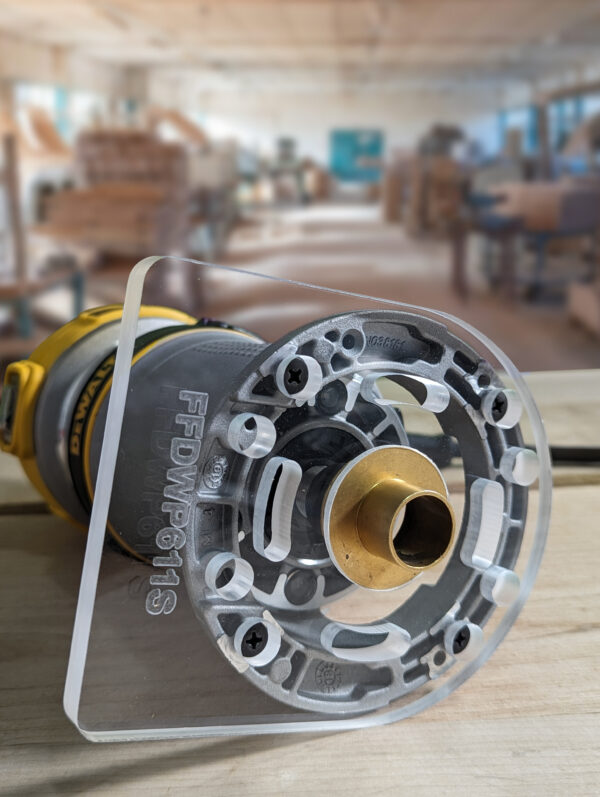 3/8" Thick original baseplate upgrade with bushing compatibility for Dewalt DWP611/DCW600/PC450 - Image 3