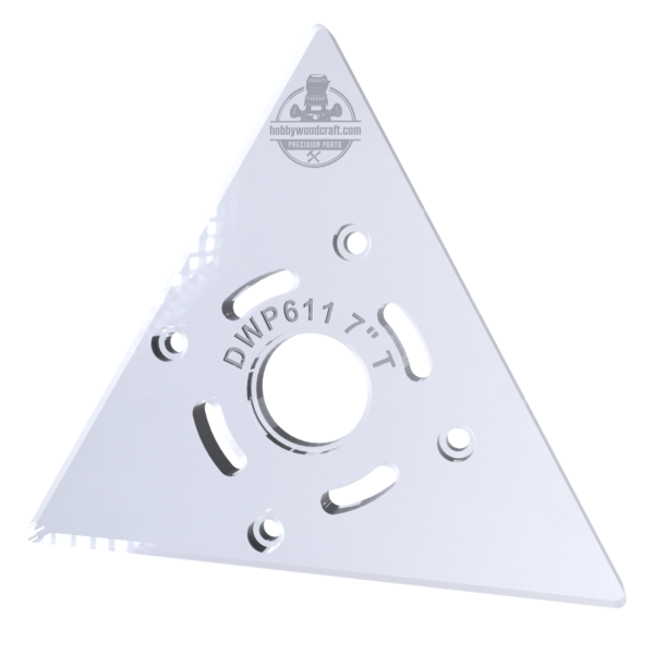 3/8" Thick 7" triangle baseplate upgrade with bushing compatibility for DWP611/DCW600/PC450 - Image 4
