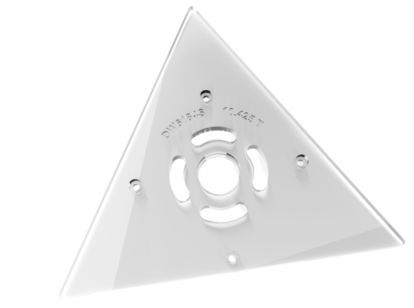 3/8″ Thick 10.425" Triangle baseplate upgrade with bushing compatibility for Dewalt 6184 fixed base - Image 3