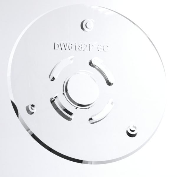 3/8″ Thick 6" Circle baseplate upgrade with bushing compatibility for Dewalt 6182 plunge base - Image 2