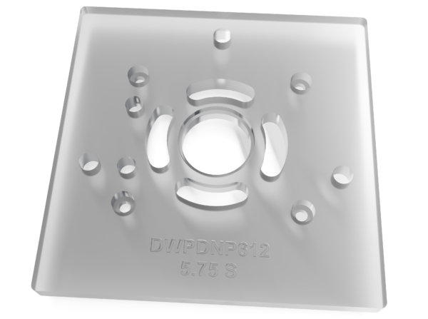 3/8″ Thick 5.75" Square baseplate upgrade with bushing compatibility for Dewalt DNP612 plunge base - Image 4