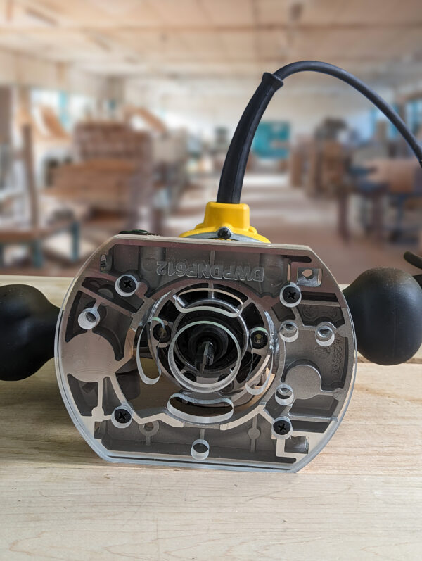 3/8″ Thick Original baseplate upgrade with bushing compatibility for Dewalt DNP612 plunge base