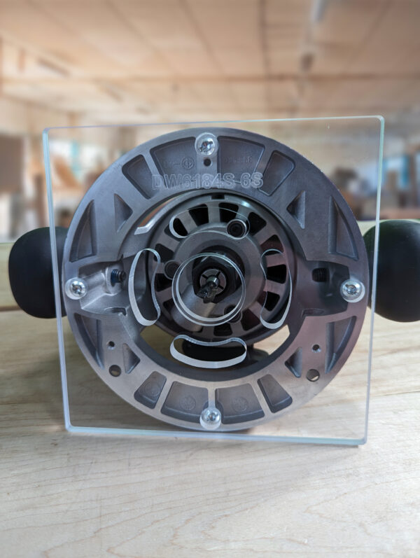 3/8″ Thick 6" Square baseplate upgrade with bushing compatibility for Dewalt 6184 fixed base