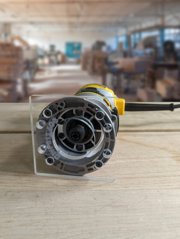 3/8″ Thick 4" Square baseplate upgrade with 2″ opening for Dewalt DWP611/DCW600/PC450 - Image 3