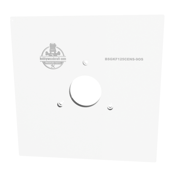 3/8″ Thick 9" square baseplate upgrade with a 2" opening for Bosch GKF125CEN Colt 1.25 HP fixed base - Image 2