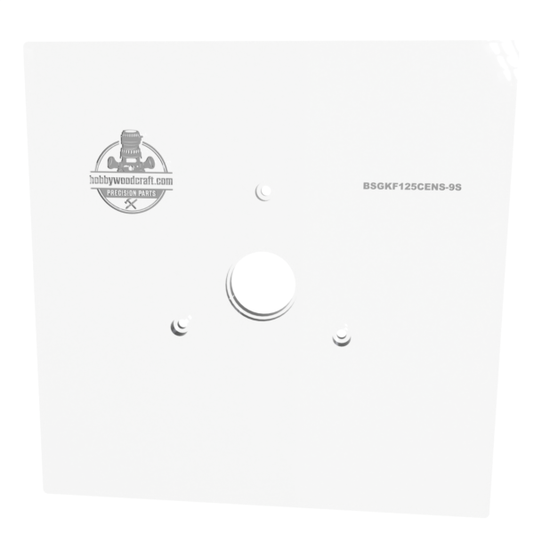 3/8″ Thick 9" square baseplate upgrade with bushing compatibility for Bosch GKF125CEN Colt 1.25 HP fixed base - Image 2