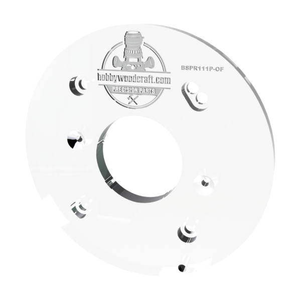 3/8″ Thick Original baseplate upgrade with 2" opening for Bosch Colt 1.25 HP Pr111 (GKF125CE) plunge base - Image 2