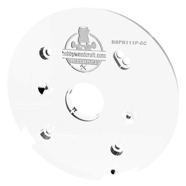 3/8″ Thick 6" Circle baseplate upgrade with bushing compatibility for Bosch Colt 1.25 HP Pr111 (GKF125CE) plunge base - Image 2