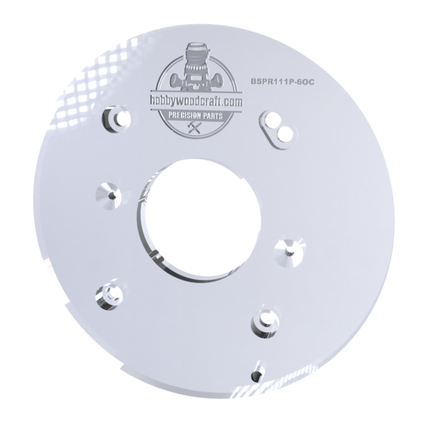 3/8″ Thick 6" Circle baseplate upgrade with 2" opening for Bosch Colt 1.25 HP Pr111 (GKF125CE) plunge base - Image 2