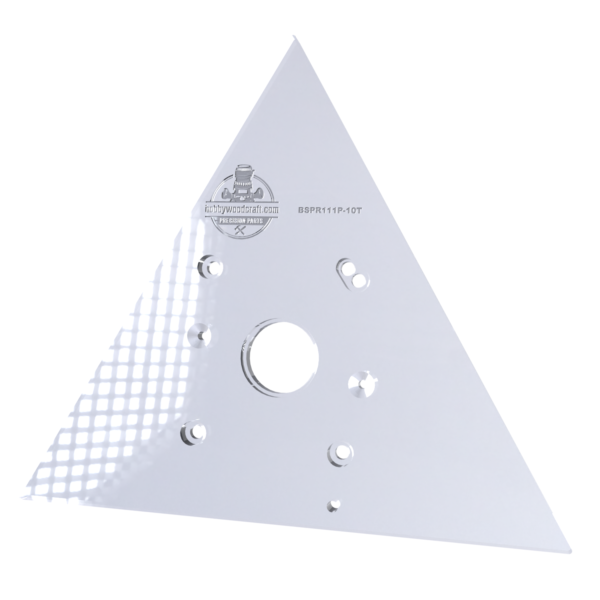 3/8″ Thick 10" Triangle baseplate upgrade with bushing compatibility for Bosch Colt 1.25 HP Pr111 (GKF125CE) plunge base - Image 2