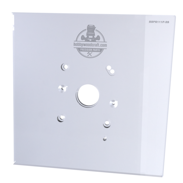 3/8″ Thick 9" Square baseplate upgrade with bushing compatibility for Bosch Colt 1.25 HP Pr111 (GKF125CE) plunge base - Image 2