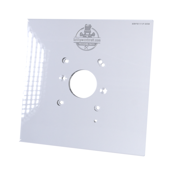 3/8″ Thick 9" Square baseplate upgrade with 2" opening for Bosch Colt 1.25 HP Pr111 (GKF125CE) plunge base - Image 2