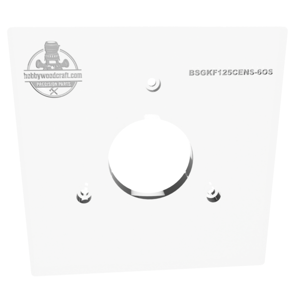 3/8″ Thick 6" square baseplate upgrade with a 2" opening for Bosch GKF125CEN Colt 1.25 HP fixed base - Image 4