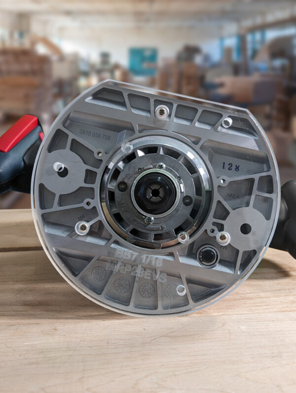 3/8″ Thick Original baseplate upgrade with bushing compatibility for Bosch MRP23EVS plunge base