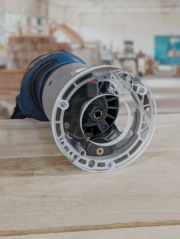 3/8″ Thick Original baseplate upgrade with a 2" opening for Bosch GKF125CEN Colt 1.25 HP fixed base - Image 4