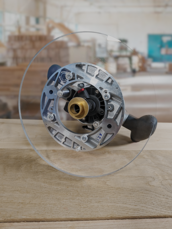 3/8″ Thick 9" Circle baseplate upgrade with bushing compatibility for Bosch Colt 1.25 HP Pr111 (GKF125CE) plunge base - Image 3