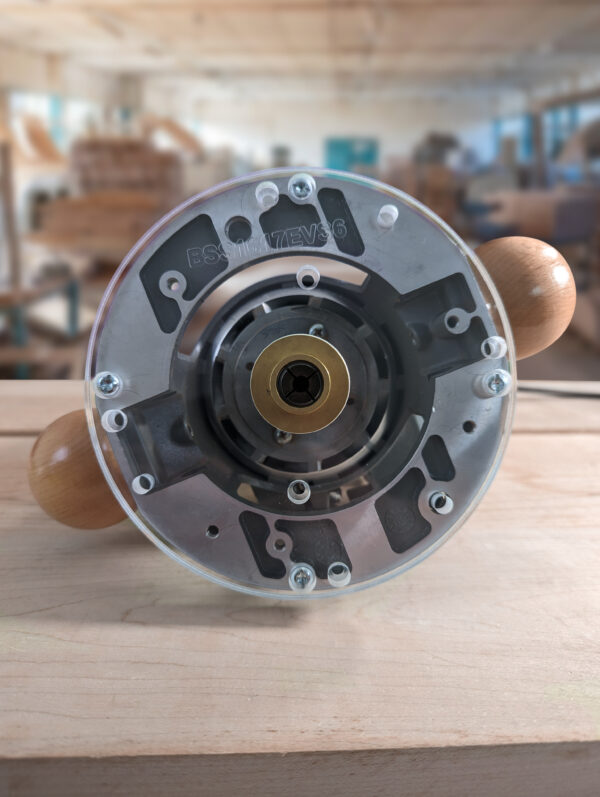 3/8″ Thick 6" Circle baseplate upgrade with bushing compatibility for Bosch 1617EVS fixed base - Image 3
