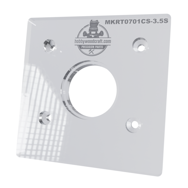 3/8″ Thick 3.5" Square baseplate upgrade with bushing compatibility for Makita RT0701C fixed base - Image 2