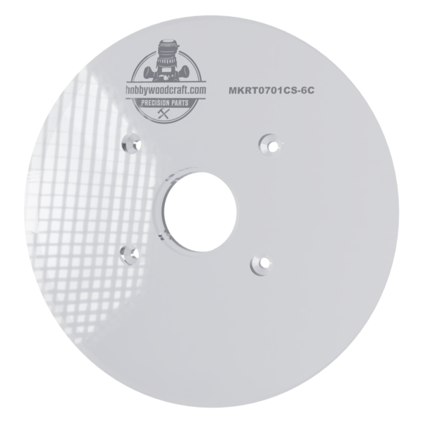 3/8″ Thick 6" circle baseplate upgrade with bushing compatibility for Makita RT0701C fixed base - Image 4