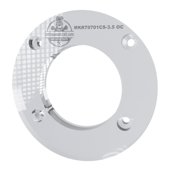 3/8″ Thick 3.5" circle baseplate upgrade with a 2" opening for Makita RT0701C fixed base - Image 4