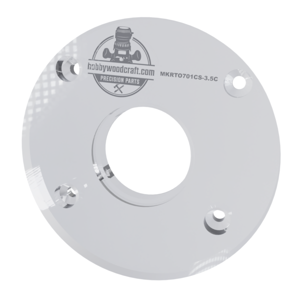 3/8″ Thick 3.5" circle baseplate upgrade with bushing compatibility for Makita RT0701C fixed base - Image 4