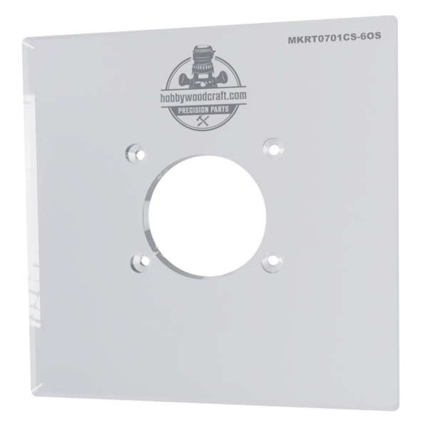 3/8″ Thick 6" square baseplate upgrade with a 2" opening for Makita RT0701C fixed base - Image 4
