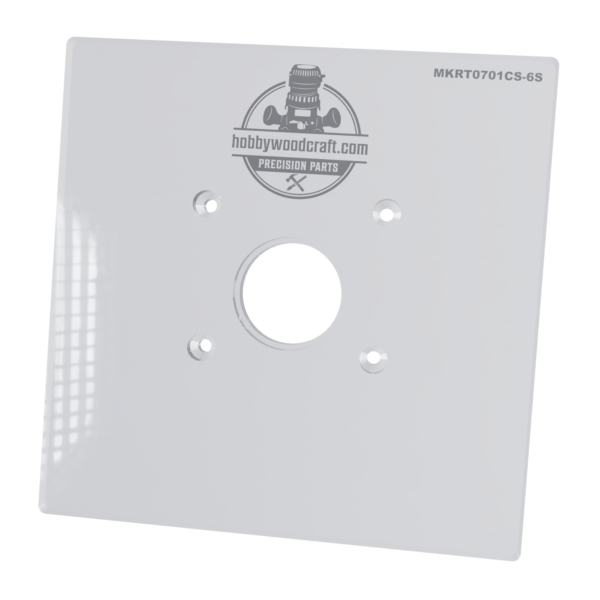 3/8″ Thick 6" square baseplate upgrade with bushing compatibility for Makita RT0701C fixed base - Image 4