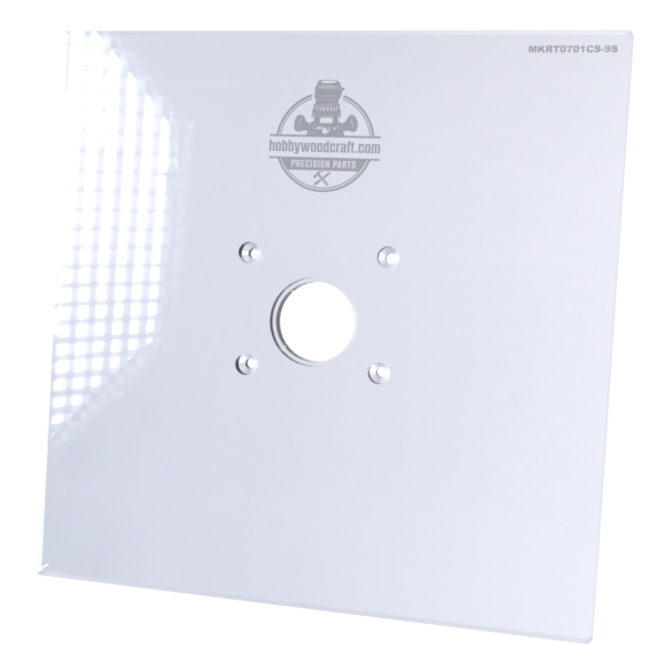 3/8″ Thick 9" square baseplate upgrade with bushing compatibility for Makita RT0701C fixed base - Image 4