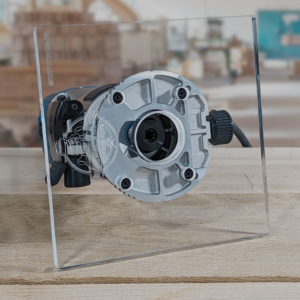 3/8″ Thick 6" square baseplate upgrade with bushing compatibility for Makita RT0701C fixed base