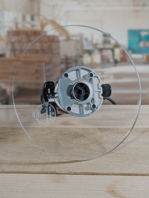 3/8″ Thick 9" circle baseplate upgrade with bushing compatibility for Makita RT0701C fixed base