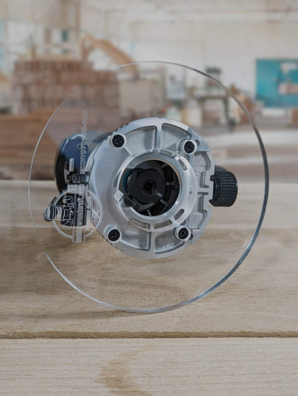 3/8″ Thick 6" circle baseplate upgrade with a 2" opening for Makita RT0701C fixed base