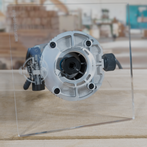 3/8″ Thick 6" square baseplate upgrade with a 2" opening for Makita RT0701C fixed base