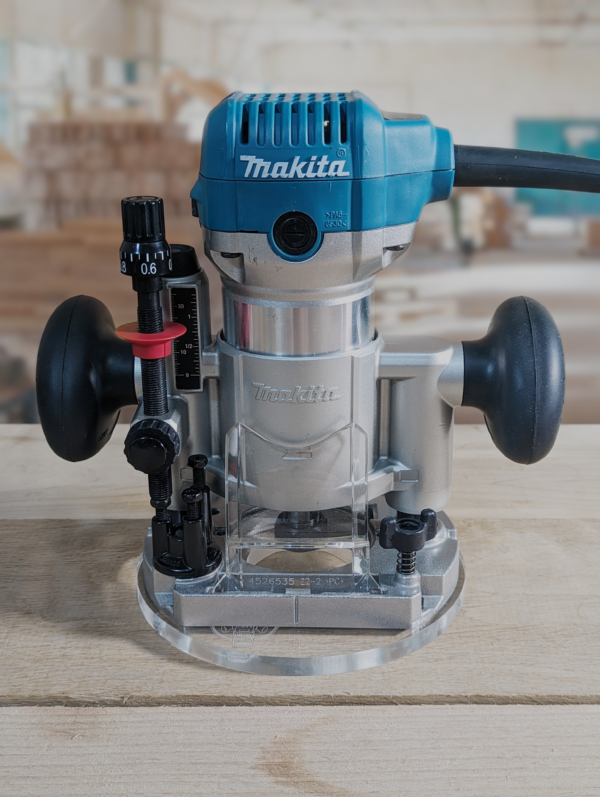 3/8″ Thick 6" circle baseplate upgrade with a 2" opening for Makita 196094-2 plunge base - Image 3