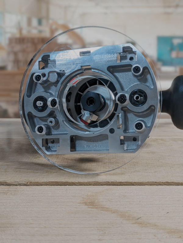 3/8″ Thick 6" circle baseplate upgrade with a 2" opening for Makita 196094-2 plunge base - Image 2