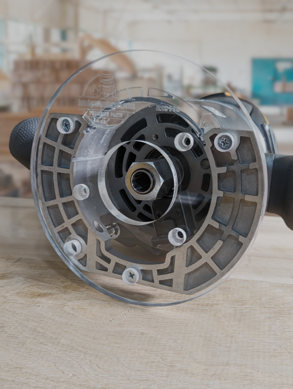 3/8″ Thick 6" Circle baseplate upgrade with a 2" opening for Ridgid R2911 fixed base - Image 2