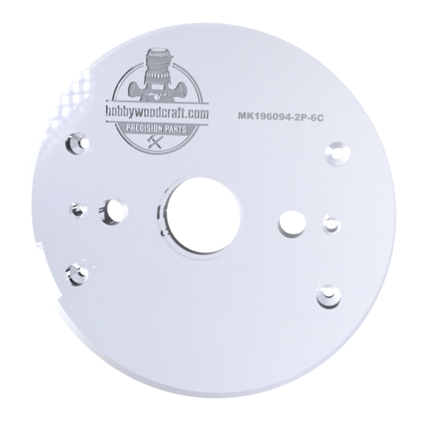 3/8″ Thick 6" Circle baseplate upgrade with bushing compatibility for Makita 196094-2 plunge base - Image 4