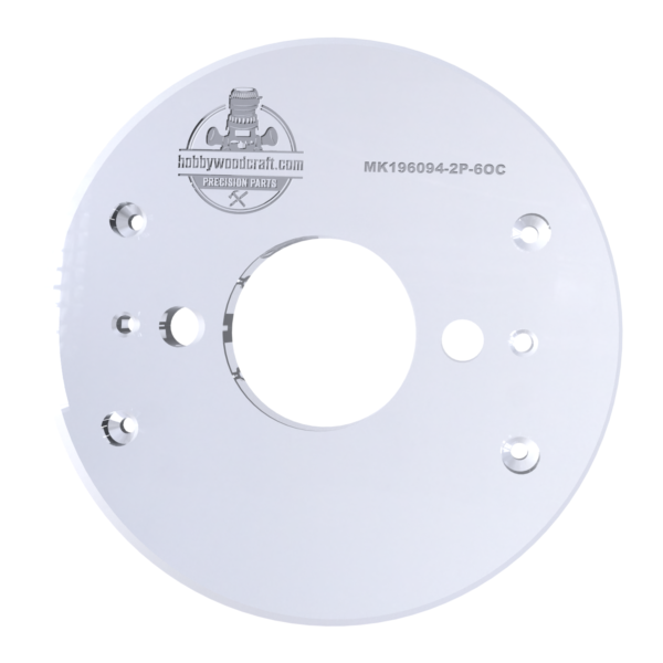 3/8″ Thick 6" circle baseplate upgrade with a 2" opening for Makita 196094-2 plunge base - Image 4