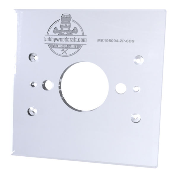 3/8″ Thick 6" square baseplate upgrade with a 2" opening for Makita 196094-2 plunge base - Image 4