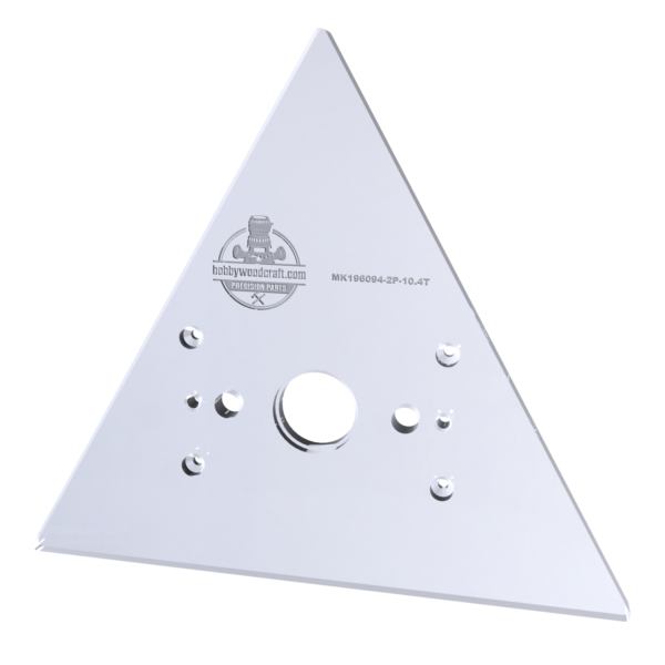 3/8″ Thick 10.4" triangle baseplate upgrade with bushing compatibility for Makita 196094-2 plunge base - Image 4