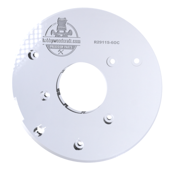 3/8″ Thick 6" Circle baseplate upgrade with a 2" opening for Ridgid R2911 fixed base - Image 4