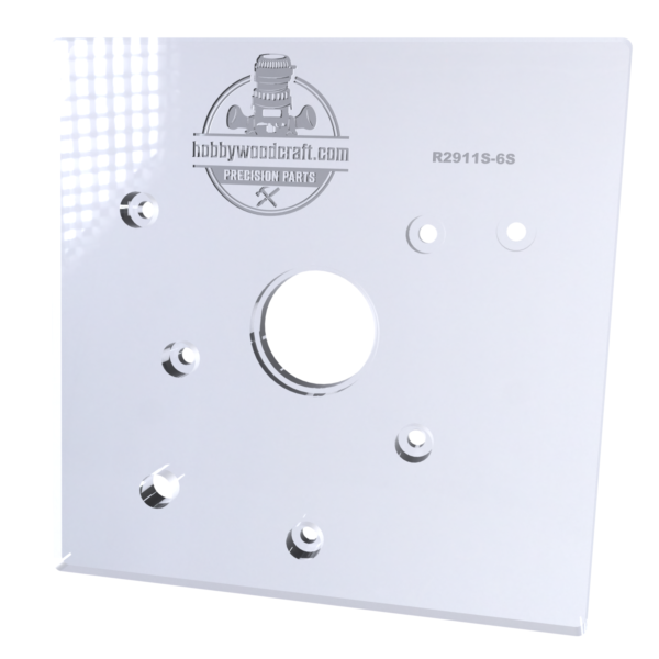3/8″ Thick 6" Square baseplate upgrade with bushing compatibility for Ridgid R2911 fixed base - Image 4