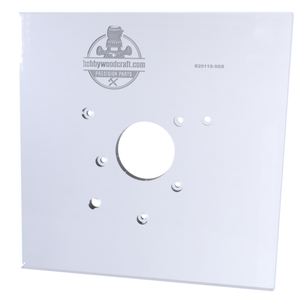 3/8″ Thick 9" square baseplate upgrade with a 2" opening for Ridgid R2911 fixed base - Image 4